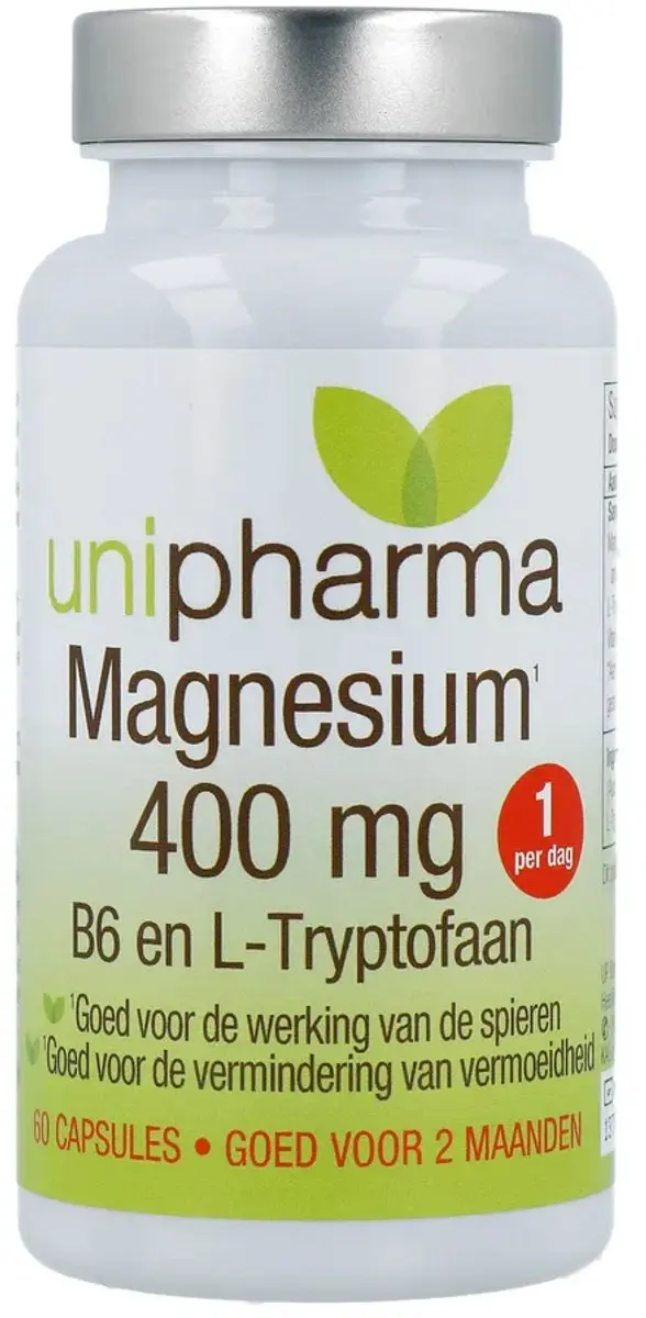 Unipharma Magnesium 400mg B6 Capsules - 60 Stuks