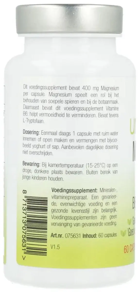 Unipharma Magnesium 400mg B6 Capsules - 60 Stuks