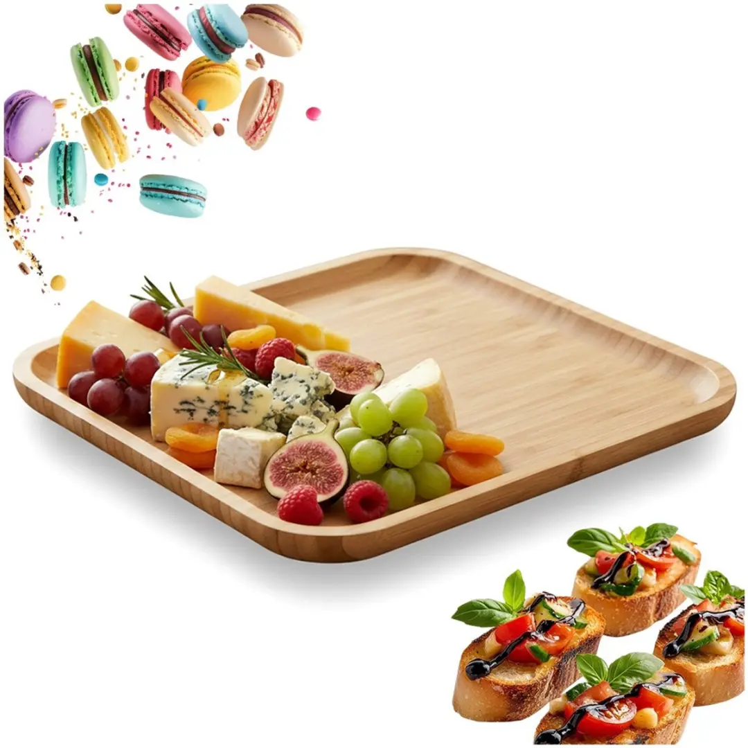 Excellent Houseware Houten Serveerschaal 30x30cm - Bruin