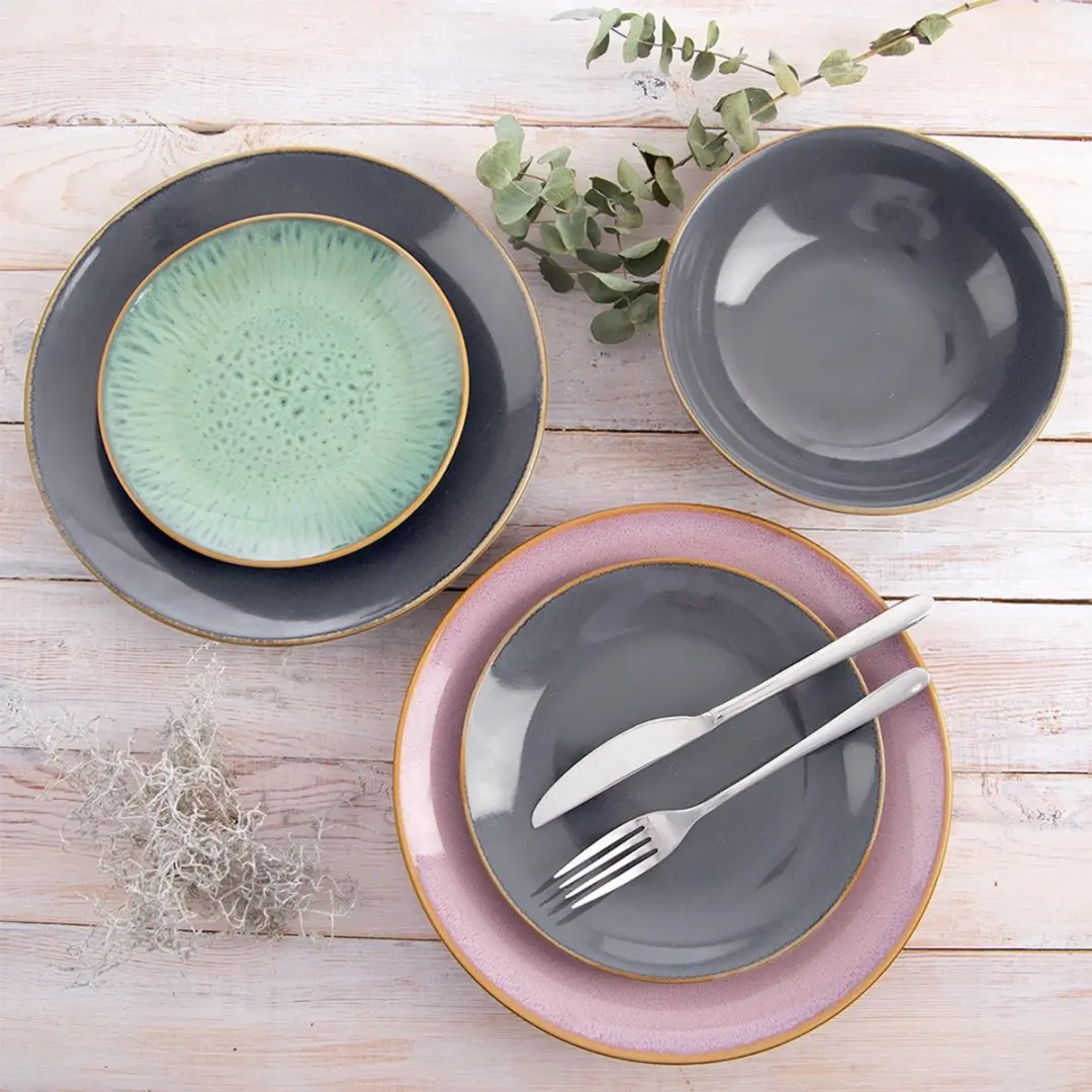 Orion Glaze Ontbijtbord Ø20,5cm - Grijs Keramiek