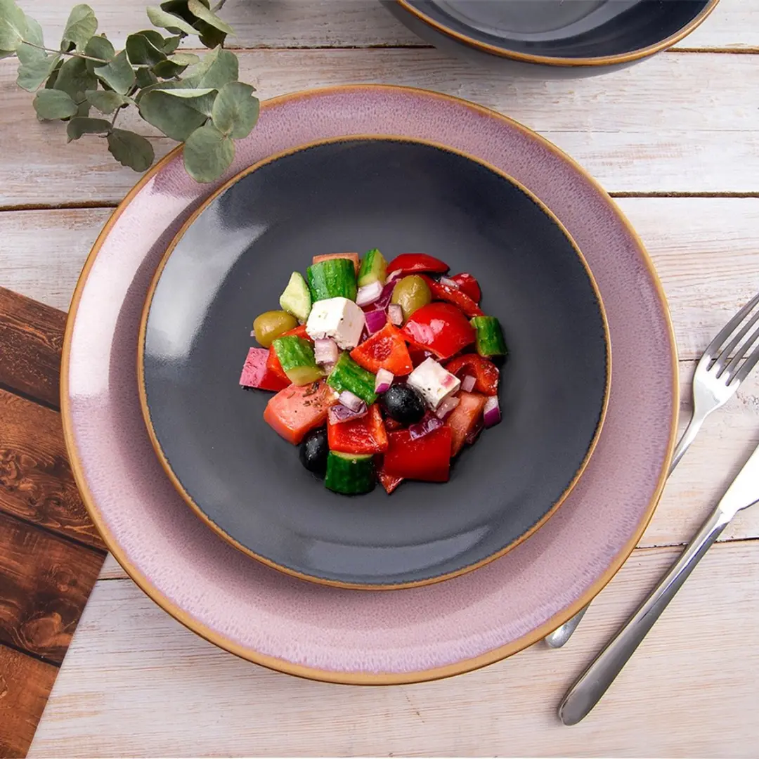 Orion Glaze Ontbijtbord Ø20,5cm - Grijs Keramiek