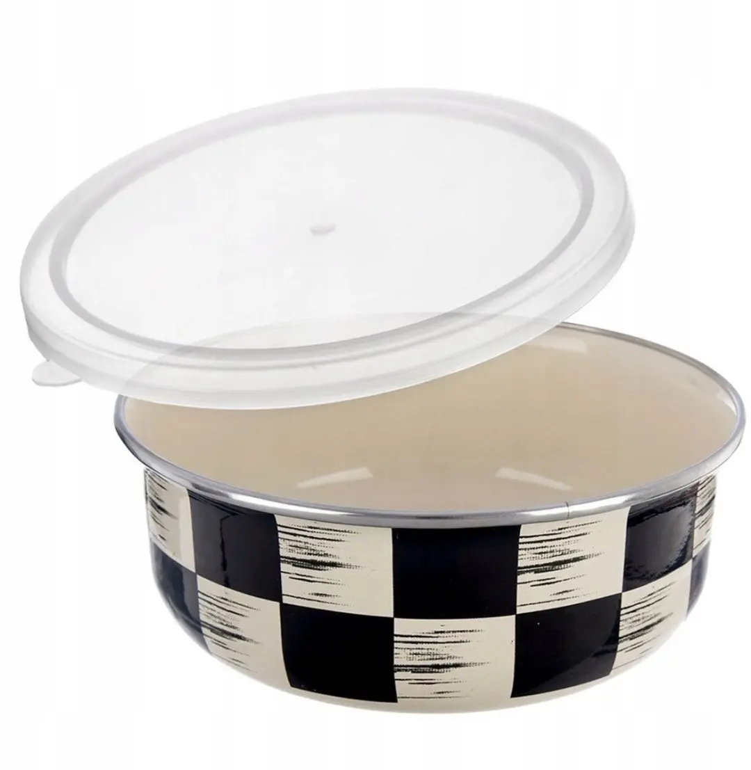 Orion Emalieren Schaal 800ml - Black & Beige