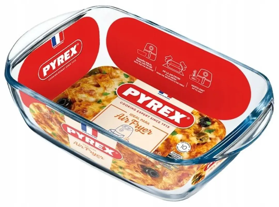 PYREX Air Fryer Schaal 1.2L - Transparant