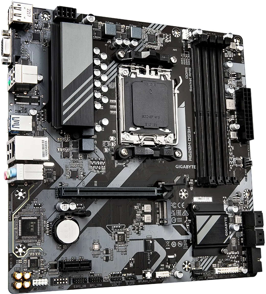 Gigabyte A620M DS3H AM5 Micro-ATX Moederbord