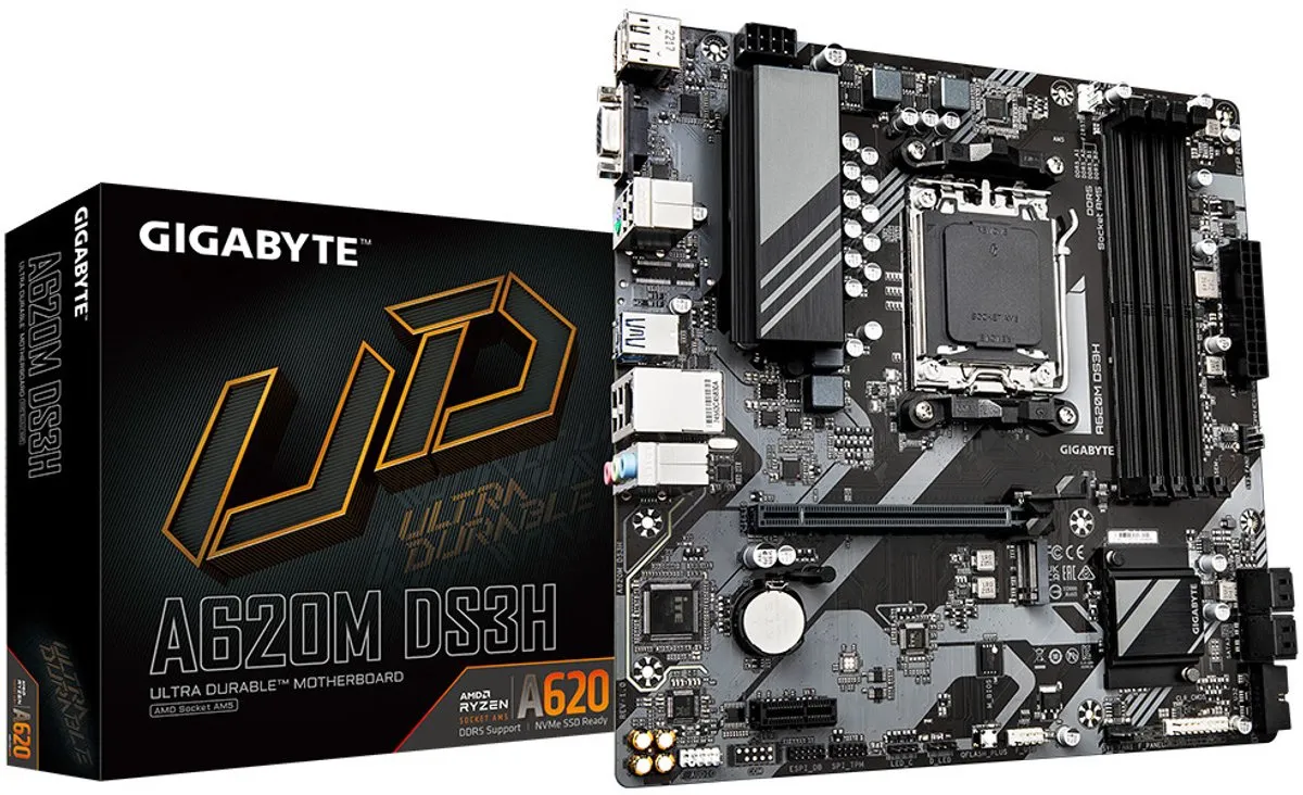Gigabyte A620M DS3H AM5 Micro-ATX Moederbord