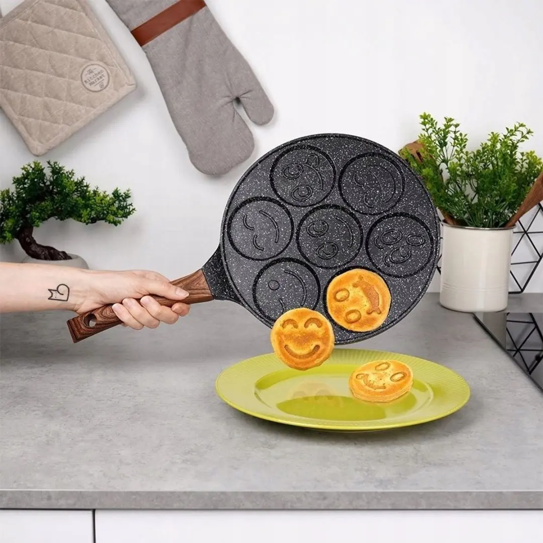 Orion Niet-klevende Pan 26cm - 7 Eieren - Black - afbeelding 3 van 5