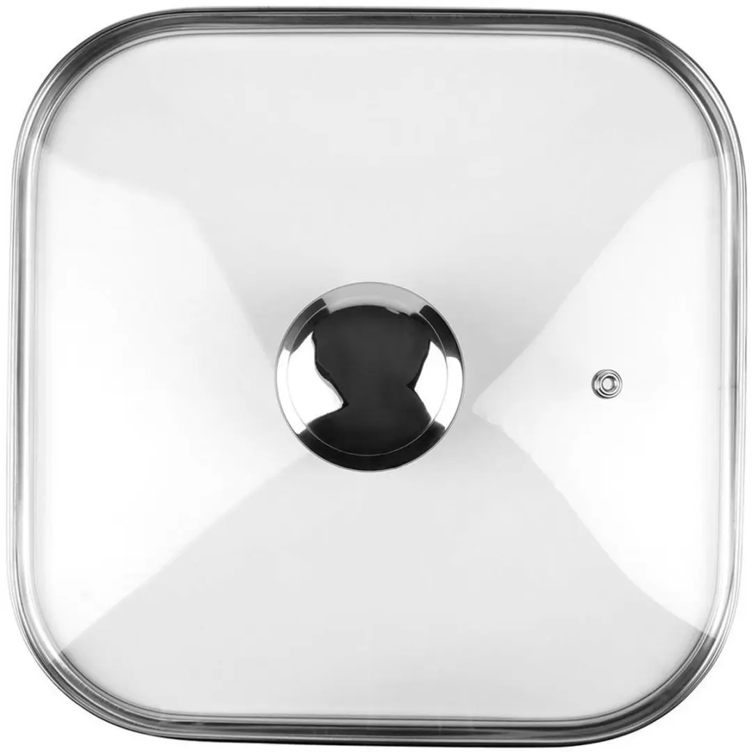 Orion Grande Glazen Deksel 27x27cm - Transparant/Zilver - afbeelding 6 van 6