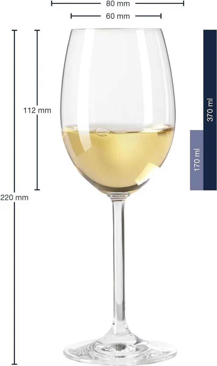 Leonardo Daily Wijnglazen 370ml - Set van 6