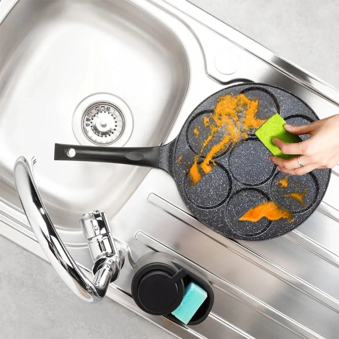 Orion Granitine Pan 26cm - 7 Gaten - Zwart - afbeelding 4 van 5