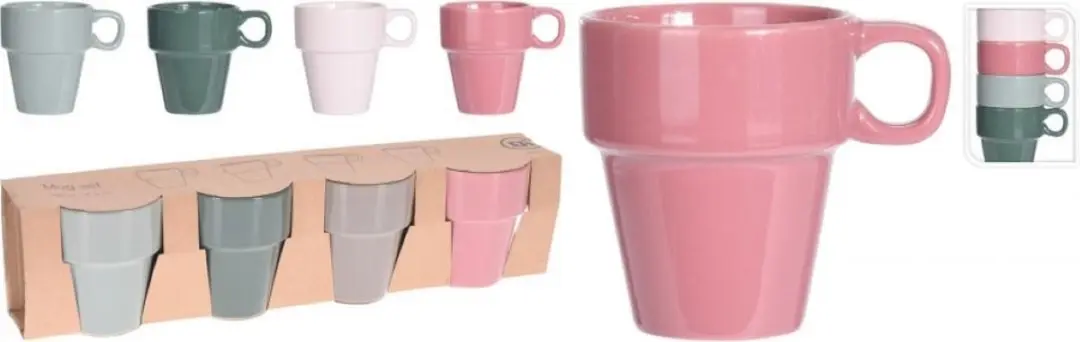 Excellent Houseware Gekleurde Bekers 4-delig - 180ml - Multi - afbeelding 6 van 6