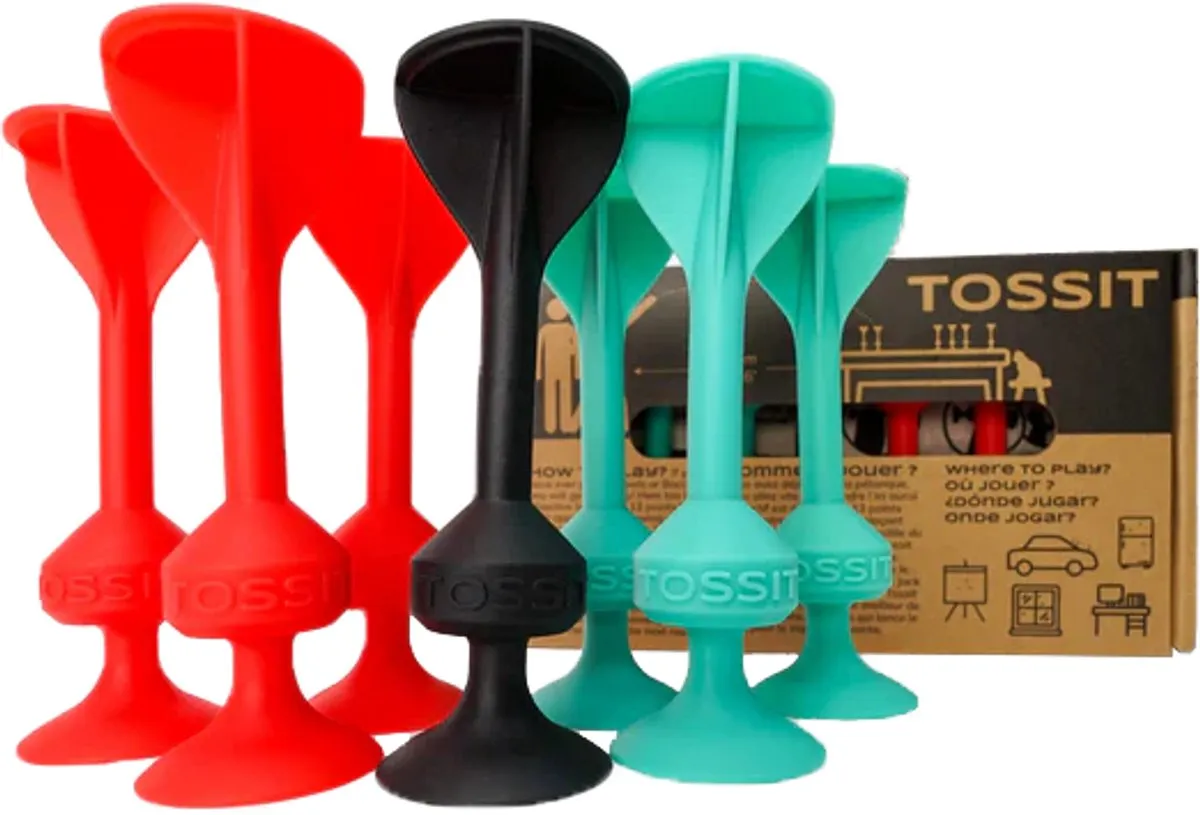 999 Games Tossit Starter Pack Darts - 7 Pijlen - Rood/Turquoise