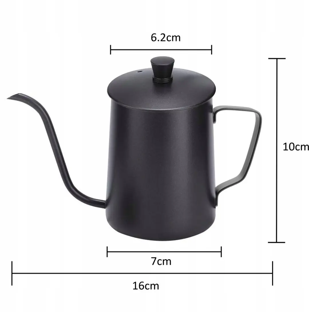 Pixel Barista Koffiekan 250ml - Roestvrij Staal - Zwart Mat