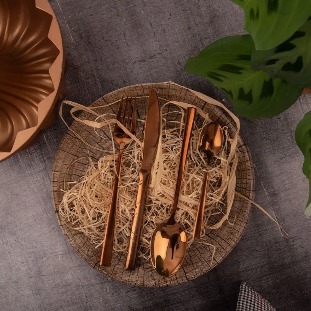 Orion Copper Serie Bestekset 24-delig - 6 Personen - Koperkleur