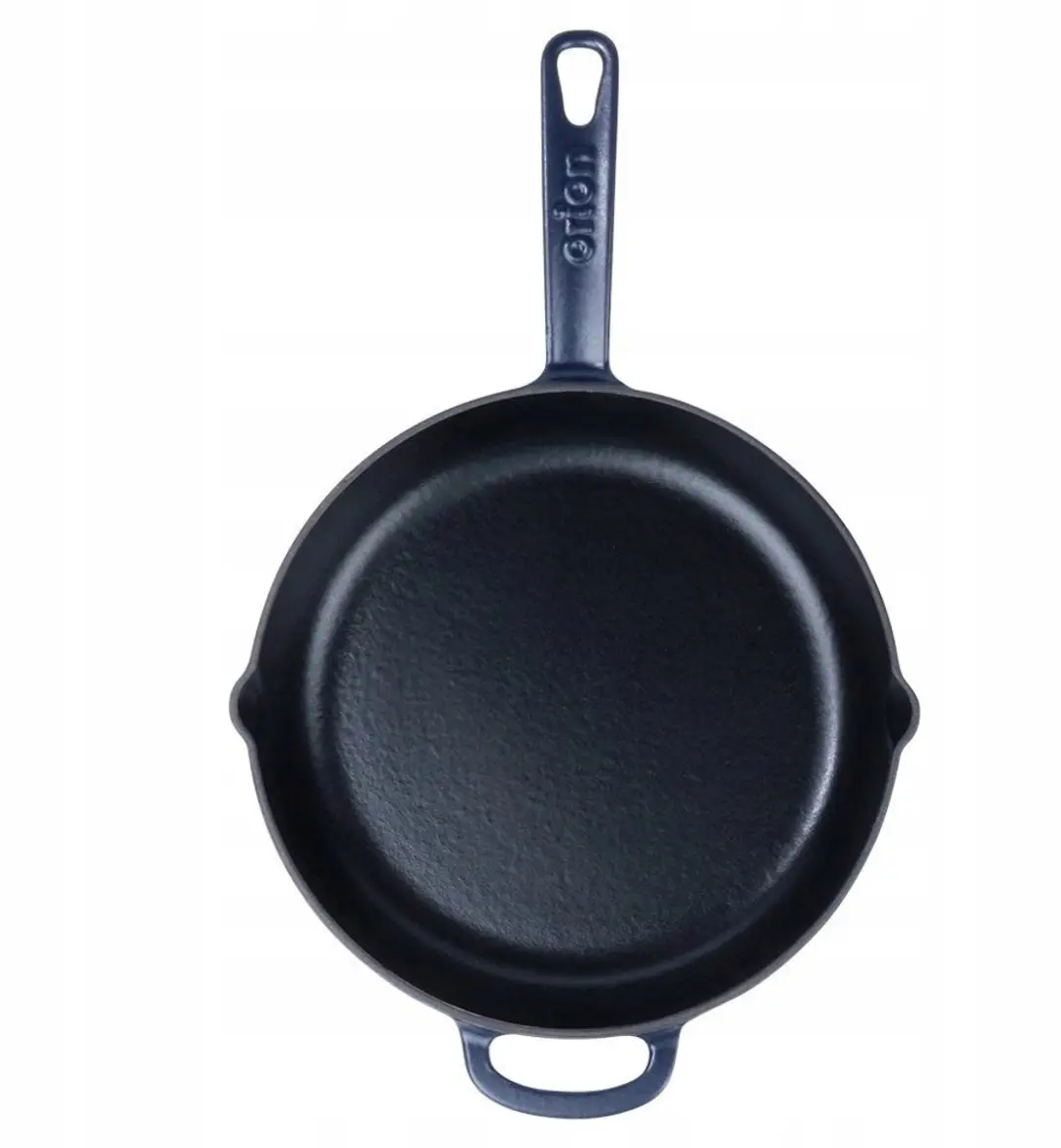 Orion Gietijzeren Pan 26cm - Emaille - Inductiegeschikt - Zwart/marineblauw