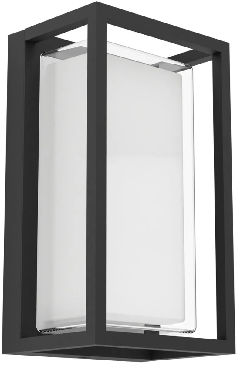 Eglo Genovese Wandlamp Buiten Sensor 24cm - Zwart