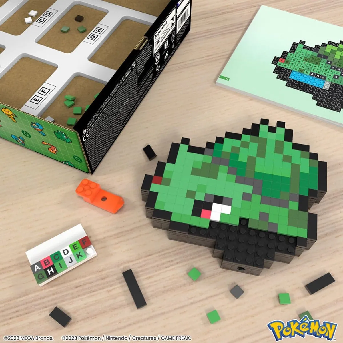 Mattel Pokémon Bisasam Pixel Art - 374 Onderdelen - Multicolor