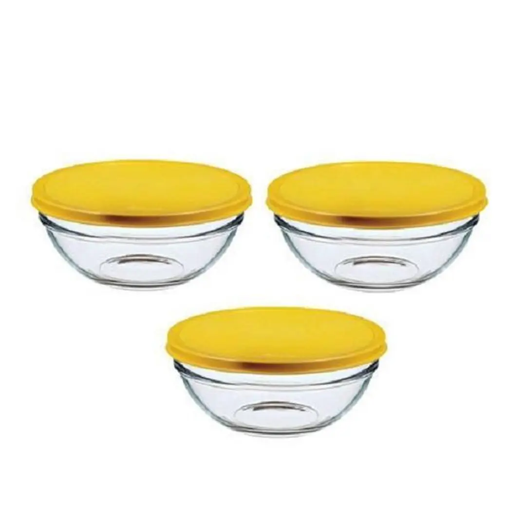 Pasabahce Glazen Saladeschaal 14cm - 0.55L - 3 Stuks