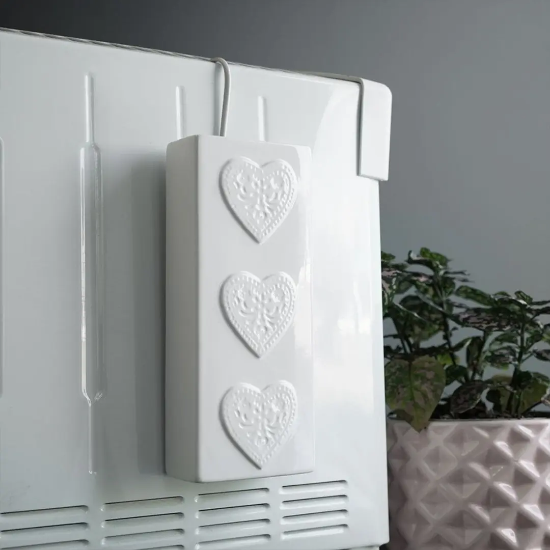 Orion Hearts Radiator Luchtbevochtiger 300ml - Keramisch - Wit - afbeelding 5 van 6