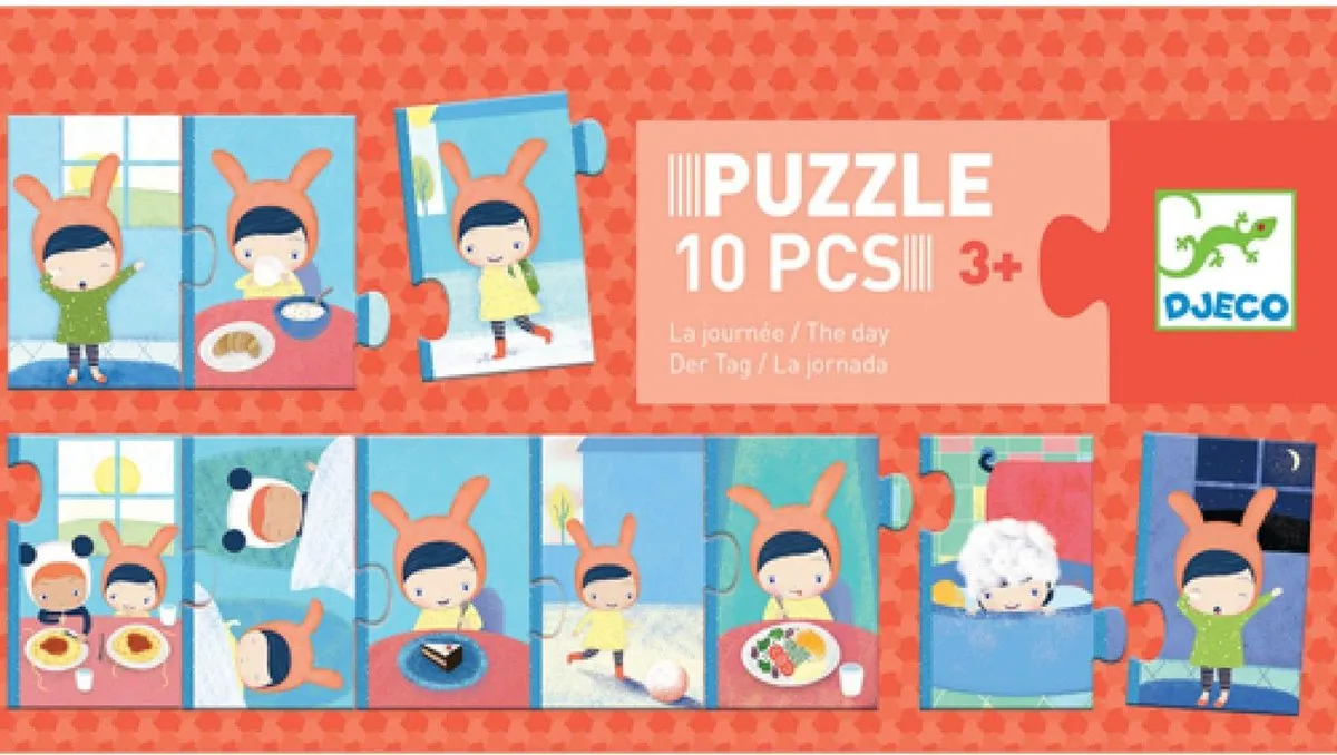Djeco Puzzel The Day 10 Stuks