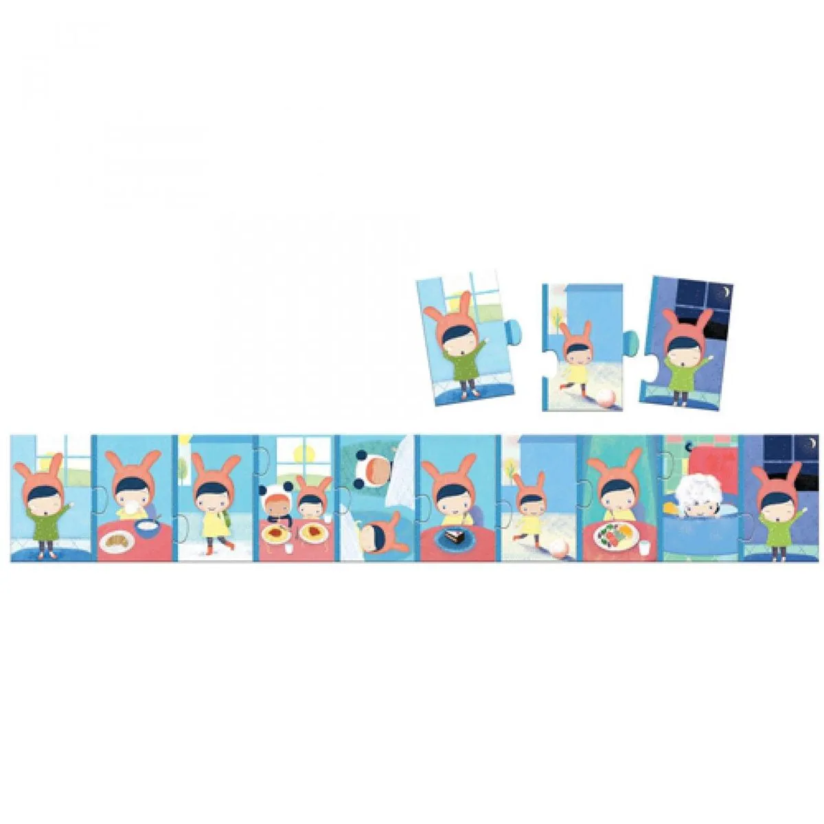 Djeco Puzzel The Day 10 Stuks