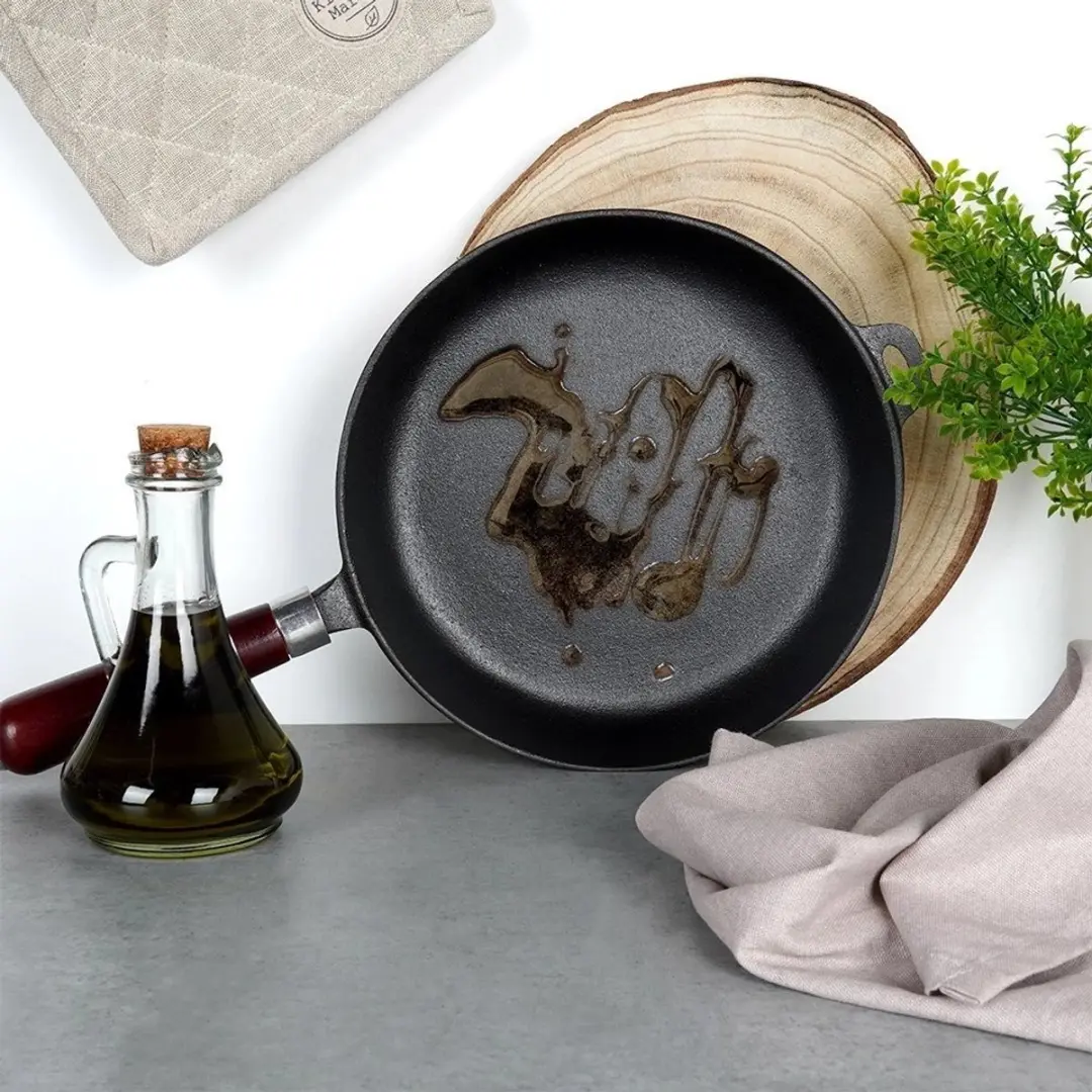 Orion Grote Gietijzeren Koekenpan 24cm - Inductie & Grill