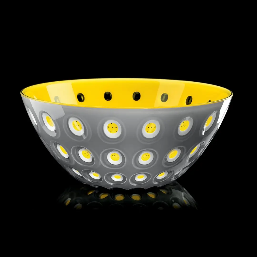 Guzzini Le Murrine Kom 20cm - Wit/Grijs/Geel