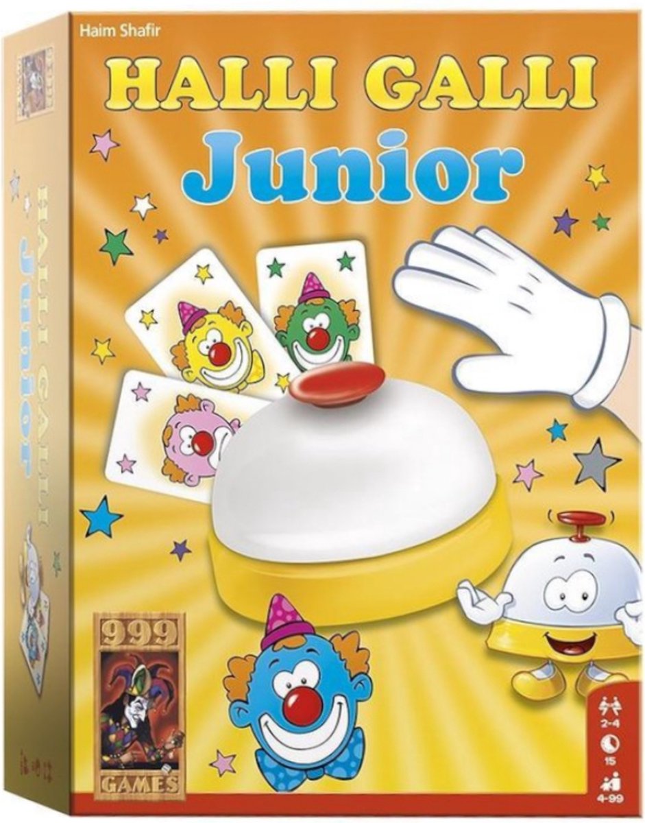 999 Games - Halli Galli - Junior - Actiespel - Vanaf 4 jaar - Kinderspel - Gezelschapsspel - Educatief spel - Reactiespel - Familiespel - Klein cadeautje