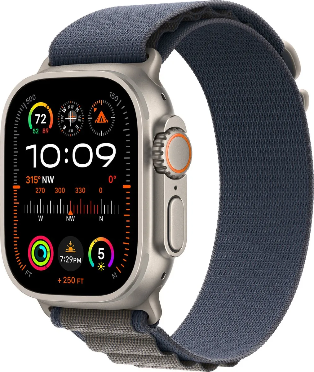 Apple Watch Ultra 2 GPS + Cellular 49mm - Blue Alpine - Large - afbeelding 2 van 4