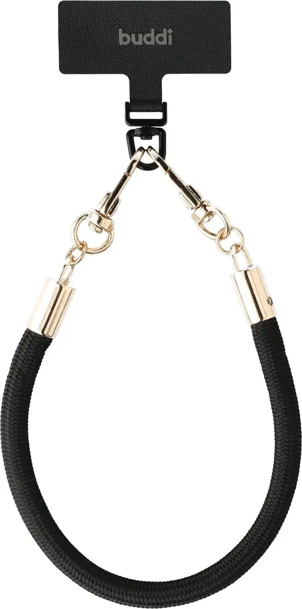 Buddi Nylon Pad Telefoonkoord Bevestigingsplaatje - Zwart