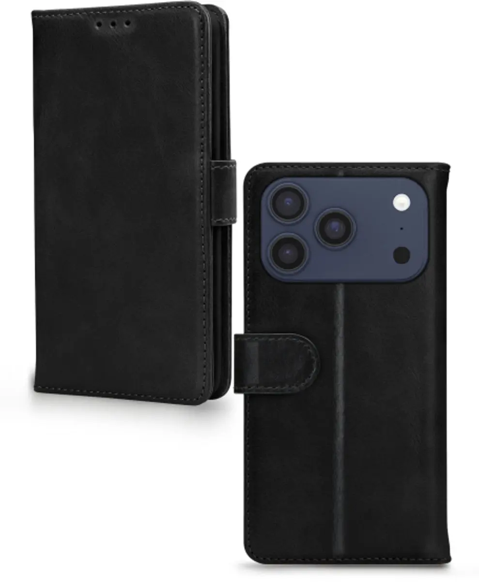 Mobilize Leather Wallet iPhone 18 Pro - 3 Pasjes - Zwart