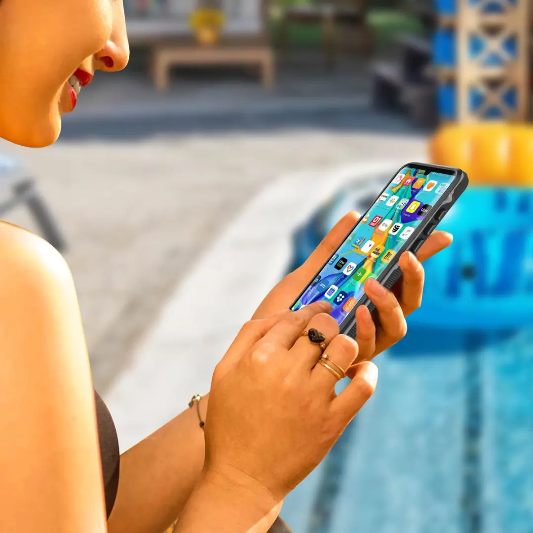 Redpepper Hoesje Huawei P30 Pro Waterdicht - Zwart