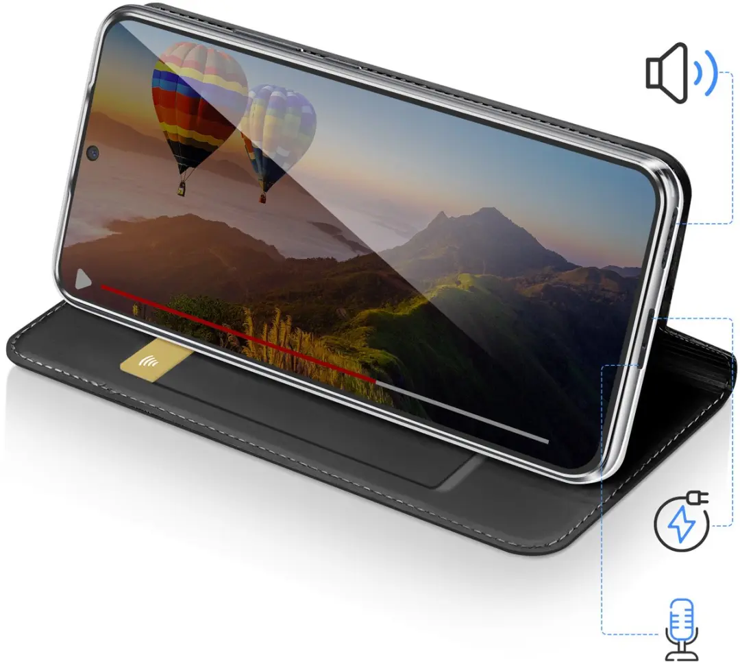 Dux Ducis Skin Pro Fliphoesje Honor Magic 8 Lite - Zwart