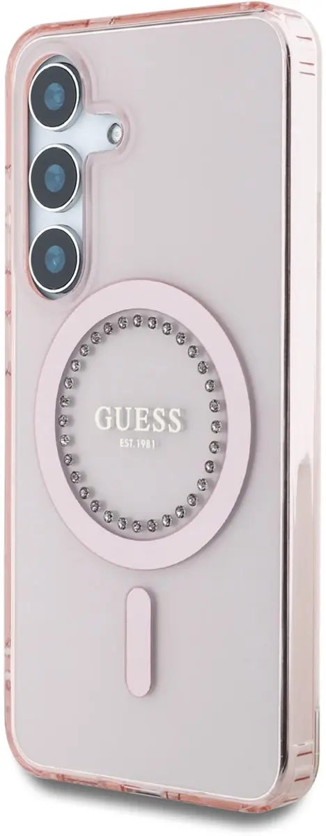 GUESS IML Rhinestones Back Cover 3666339449544 - Roze