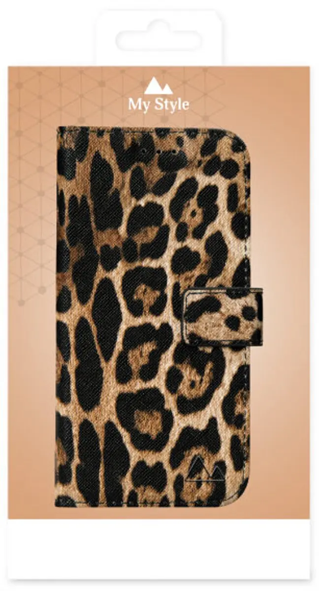 My Style Flex Wallet iPhone 18 Pro - 3 Pasjes - Wild Leopard Beige