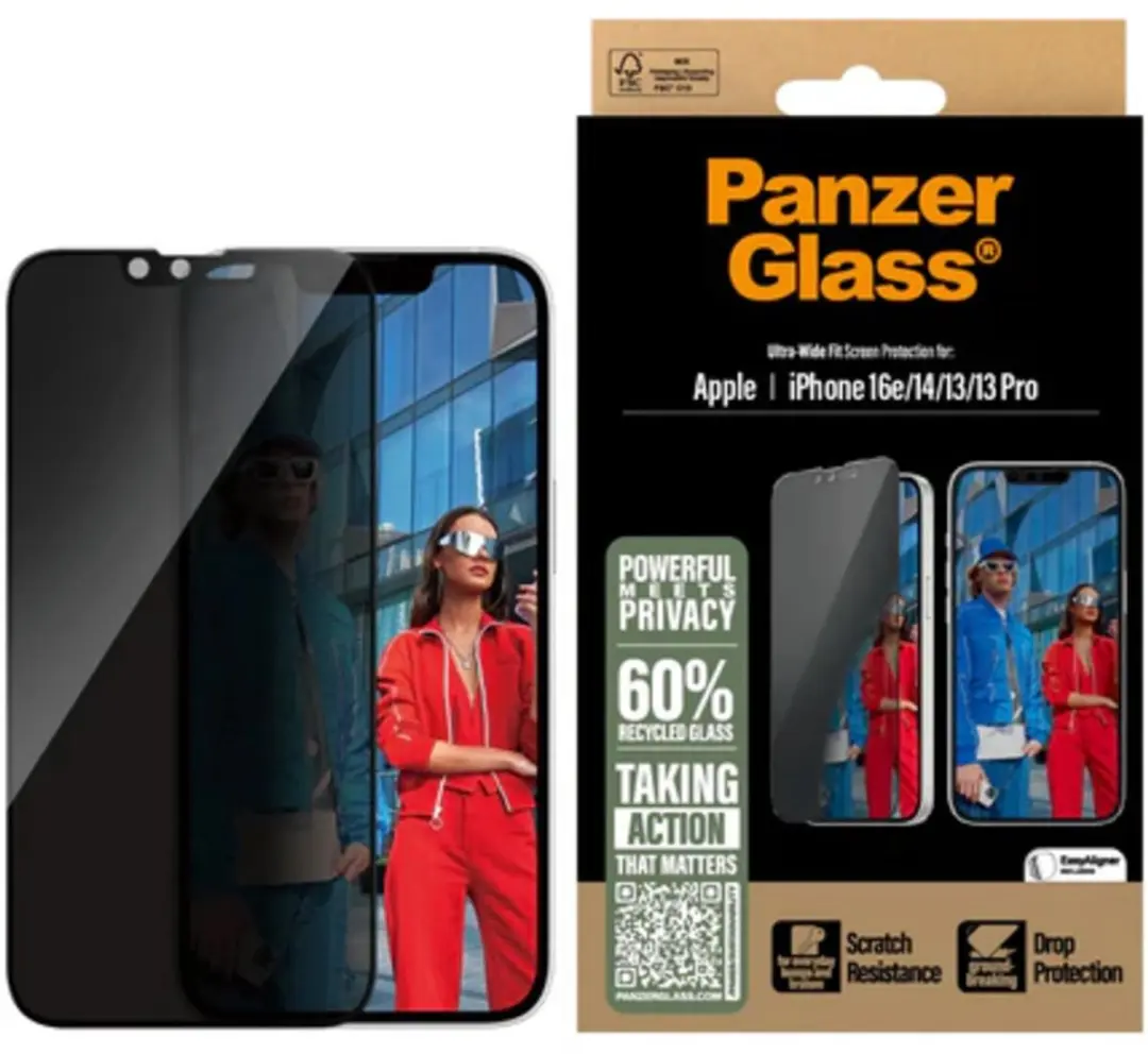 PanzerGlass Ultra-Wide Fit Privacy iPhone 14 Screenprotector