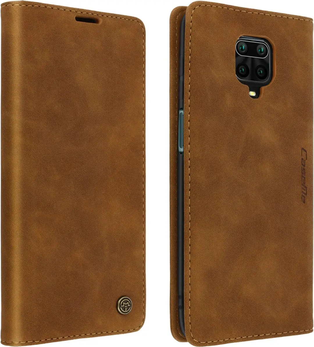 Caseme Hoesje Redmi Note 9S FOLIO-KAZAM-BR-NT9S - Camel