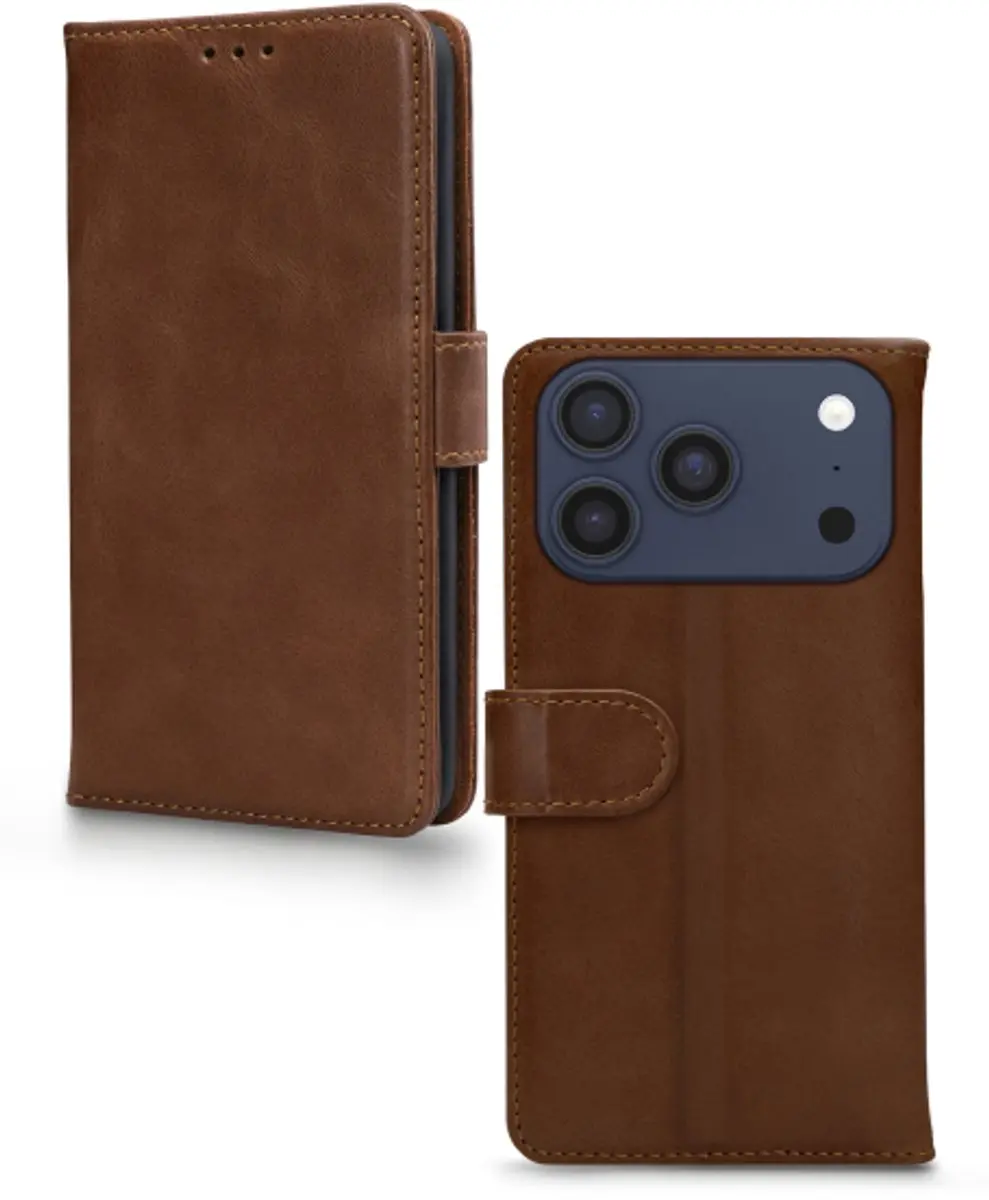 Mobilize Leather Wallet iPhone 18 Pro - 3 Pasjes - Bruin