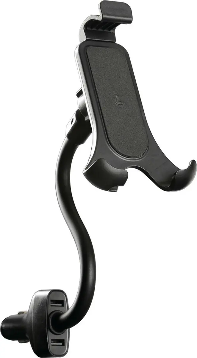 Lampa Power Holder 72550 Telefoonhouder - USB 12/24V - Zwart