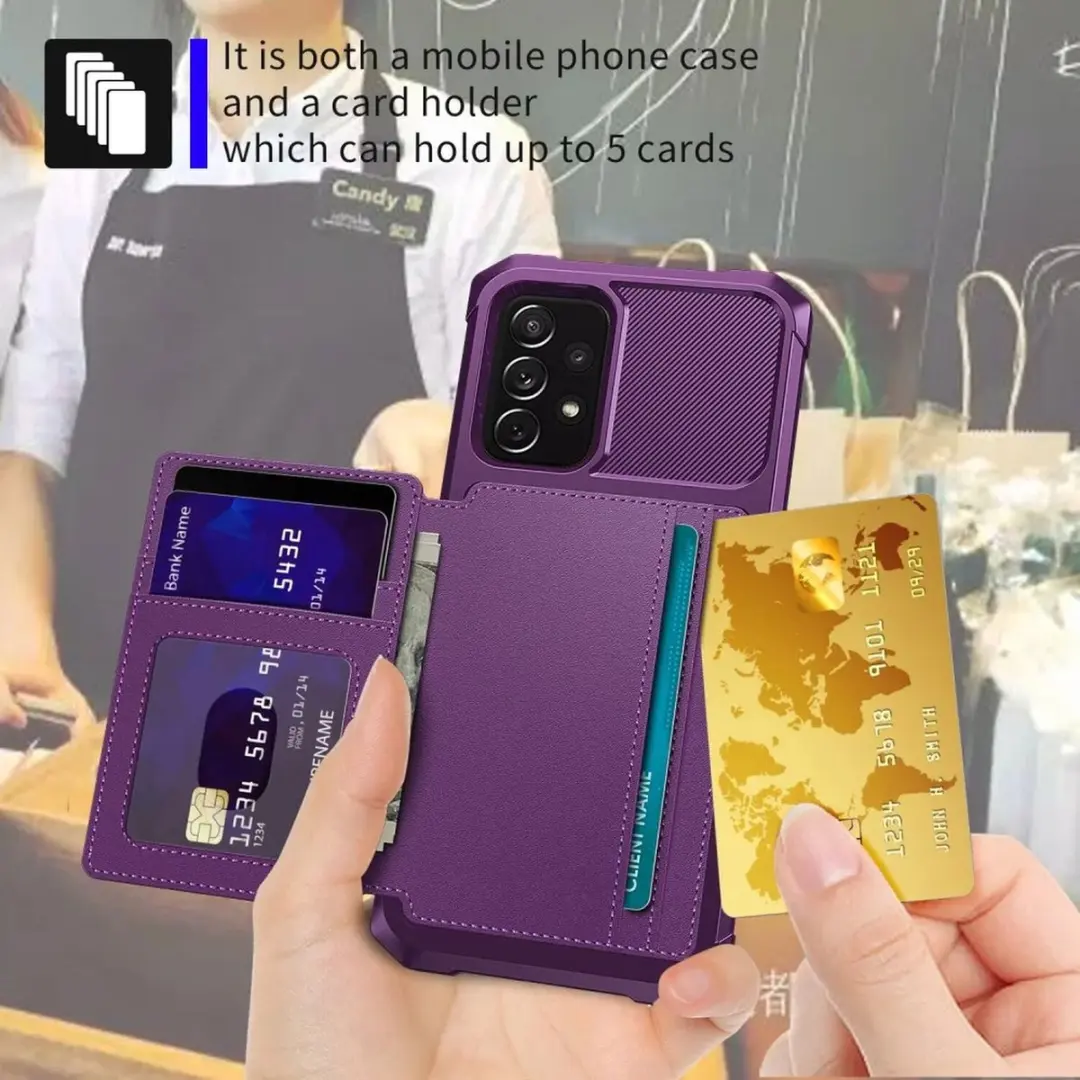 Selected Portemonnee Hoesje Samsung Galaxy A53 - 4 Pasjes - Paars
