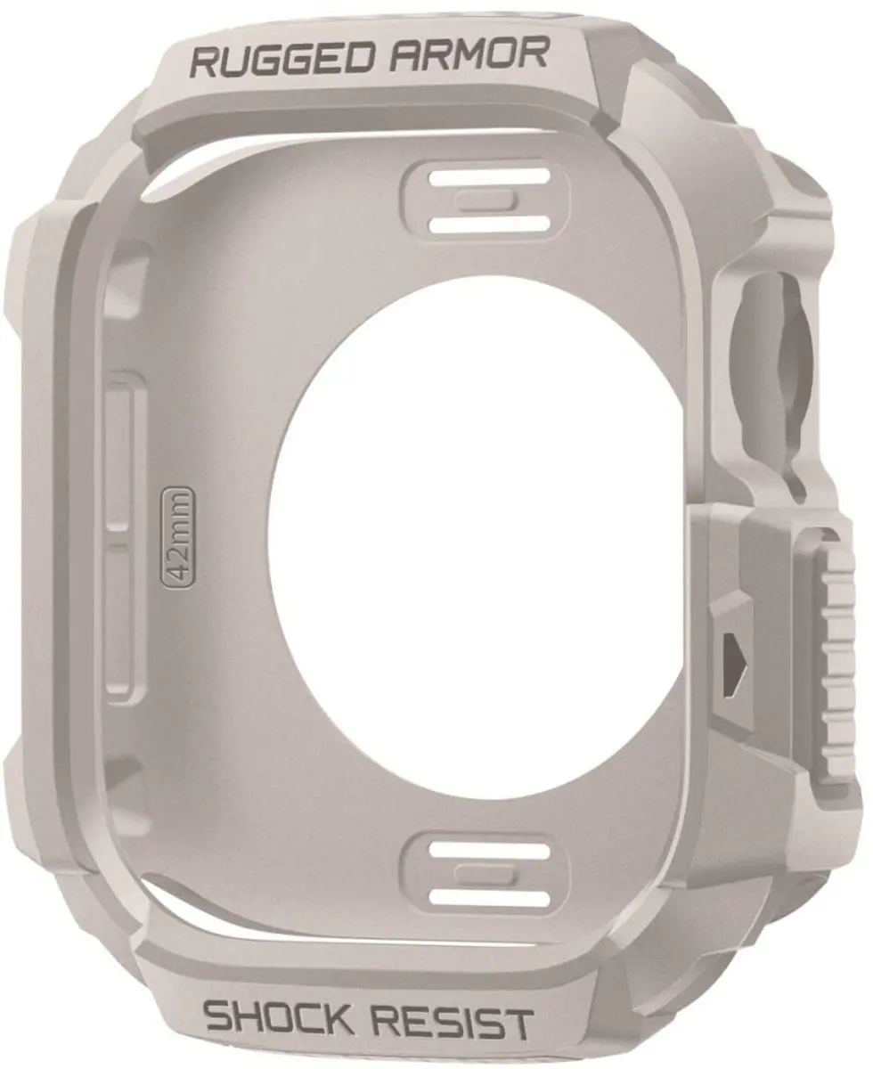 Spigen Rugged Armor V2 Bandje Apple Watch 10/11 42mm - Dune Beige