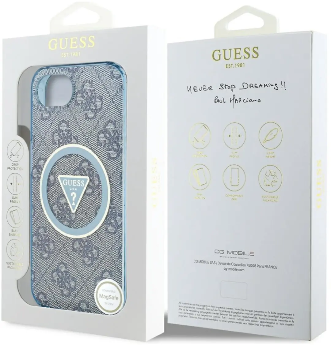 Guess MagSafe Telefoonsticker iPhone 16 - Blauw