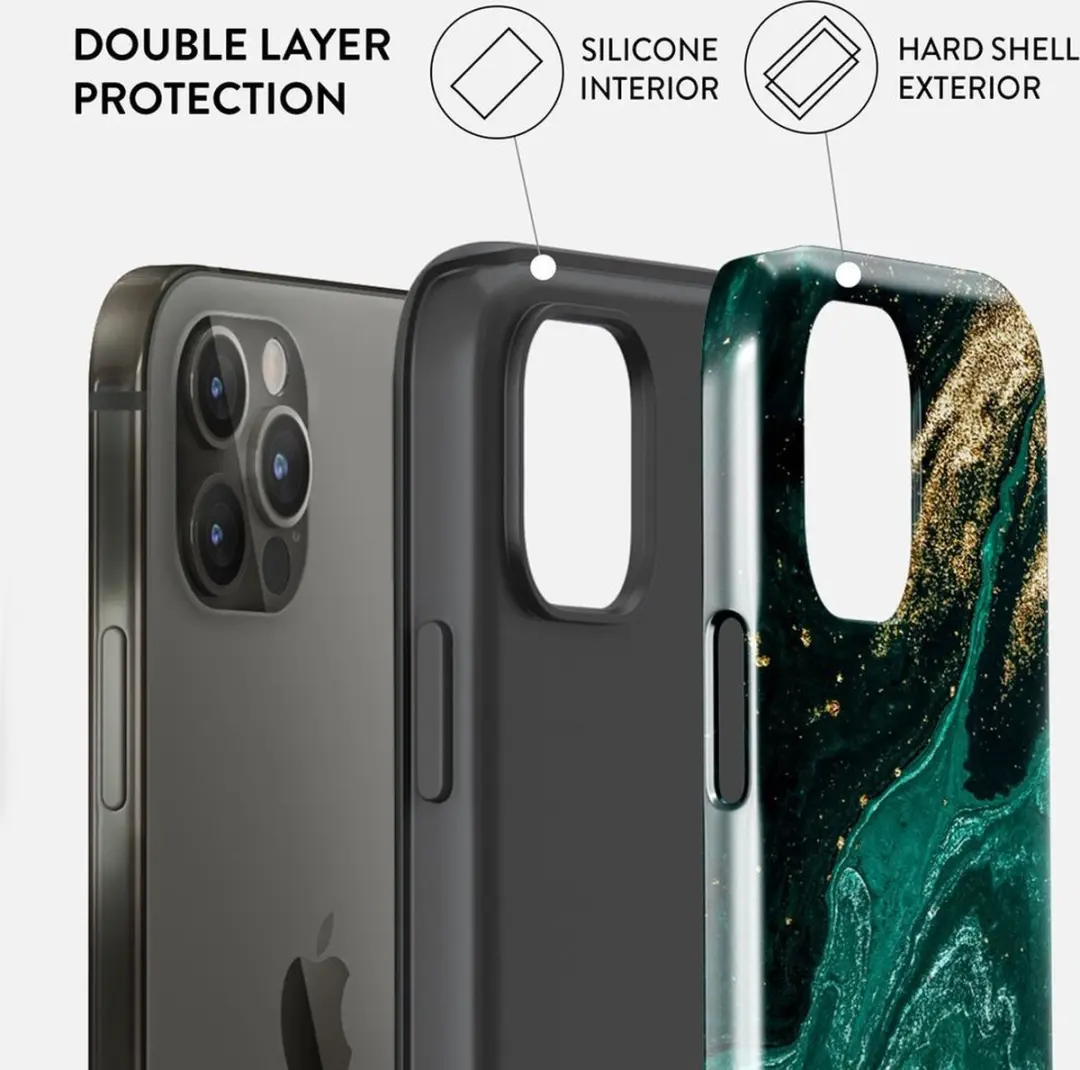 Burga iPhone 12 Hoesje Schokbestendig - Groen