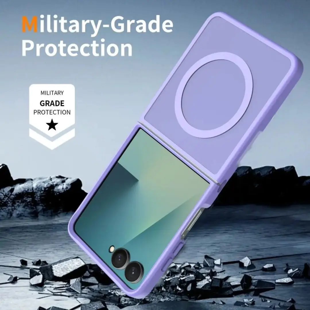 Selected Hoesje Samsung Galaxy Z Flip8 Hybrid Back Cover - Paars