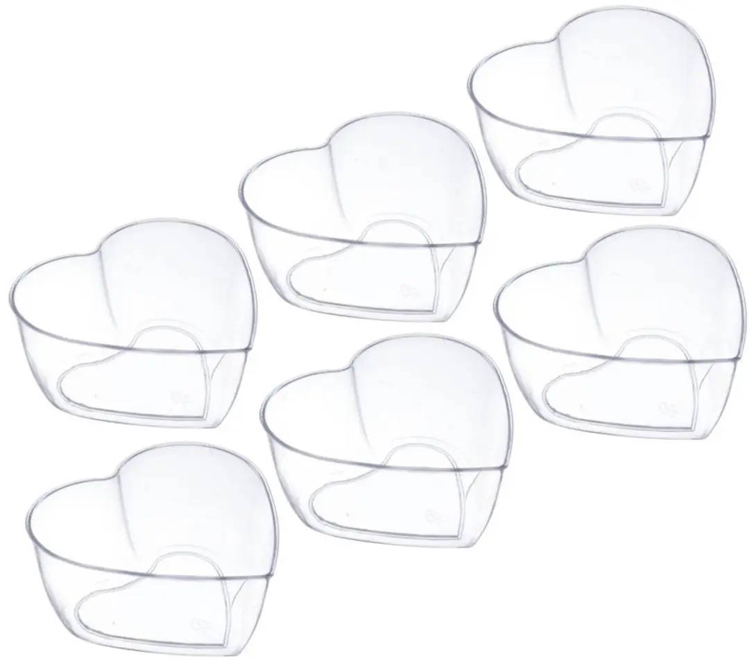 Orion Hartvormige Dessertschalen 120ml - 6 Stuks - Transparant