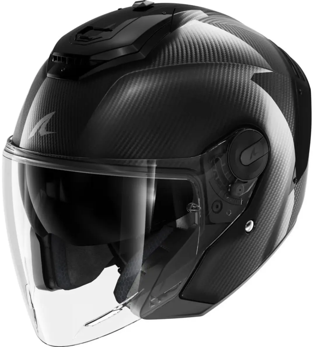 Shark RS Jet Carbon Skin Jethelm - Maat L - Zwart - afbeelding 6 van 6