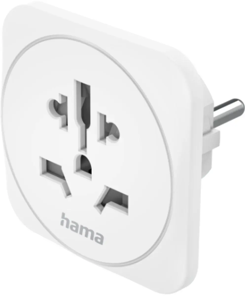 Hama Reisstekker World naar EUR Type E/F - Wit - afbeelding 6 van 6