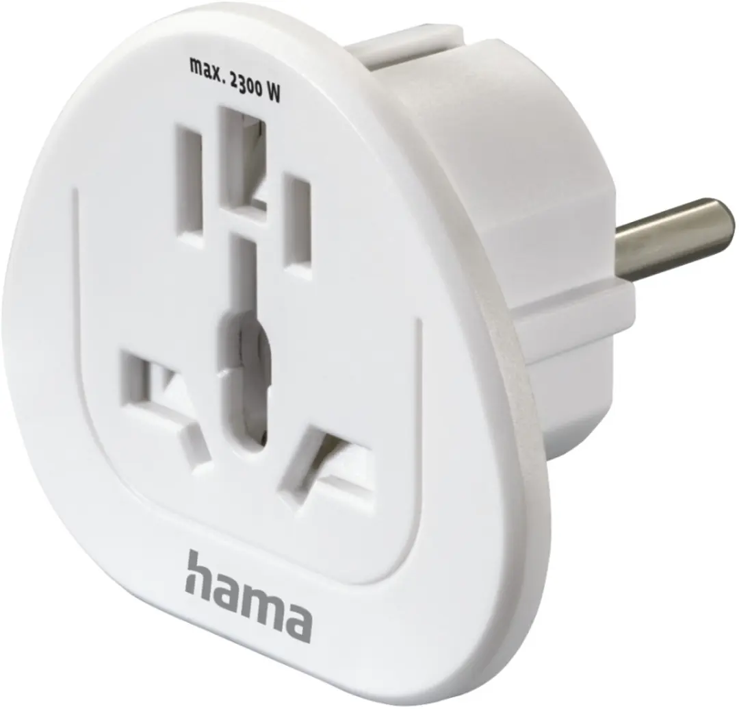 Hama Reisstekker World naar EUR Type E/F - Wit