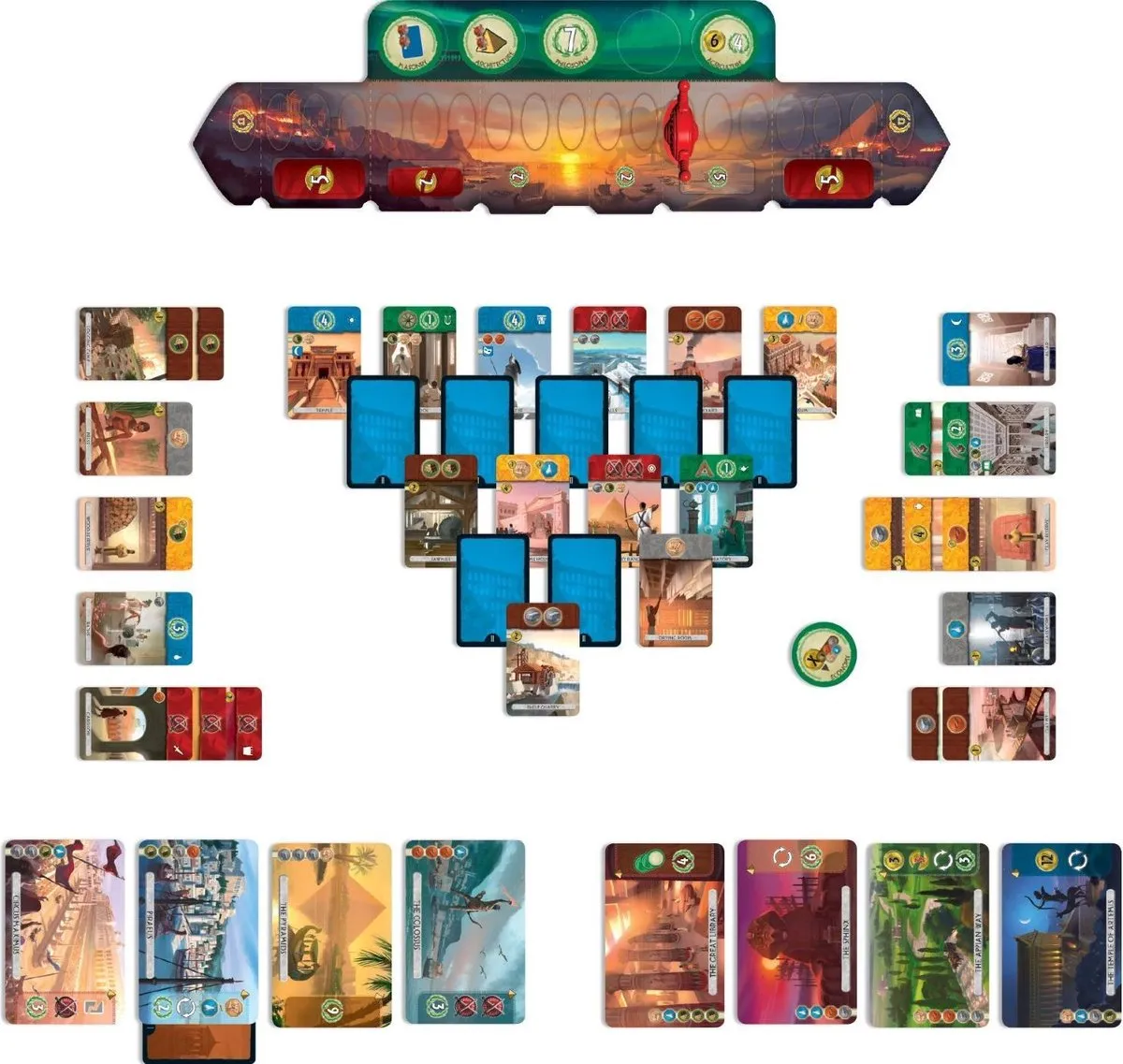 Asmodee 7 Wonders Duel SEV07 Bordspel - 2 Spelers