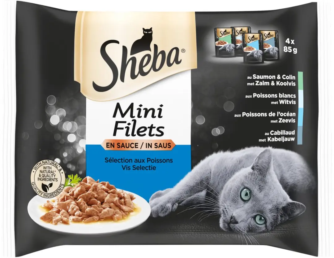 Sheba Zeebuffet Multipack - 4 Zakjes