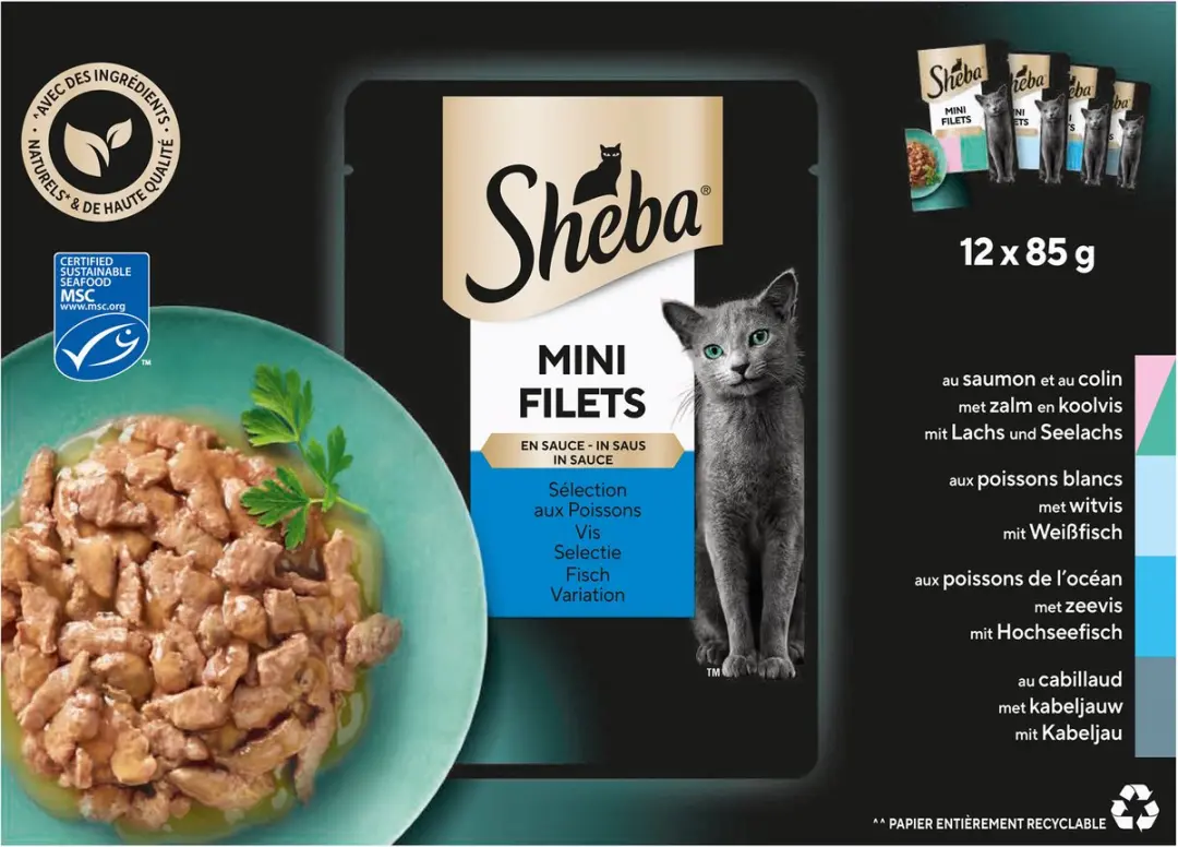 Sheba Zeebuffet Multipack - 4 Zakjes